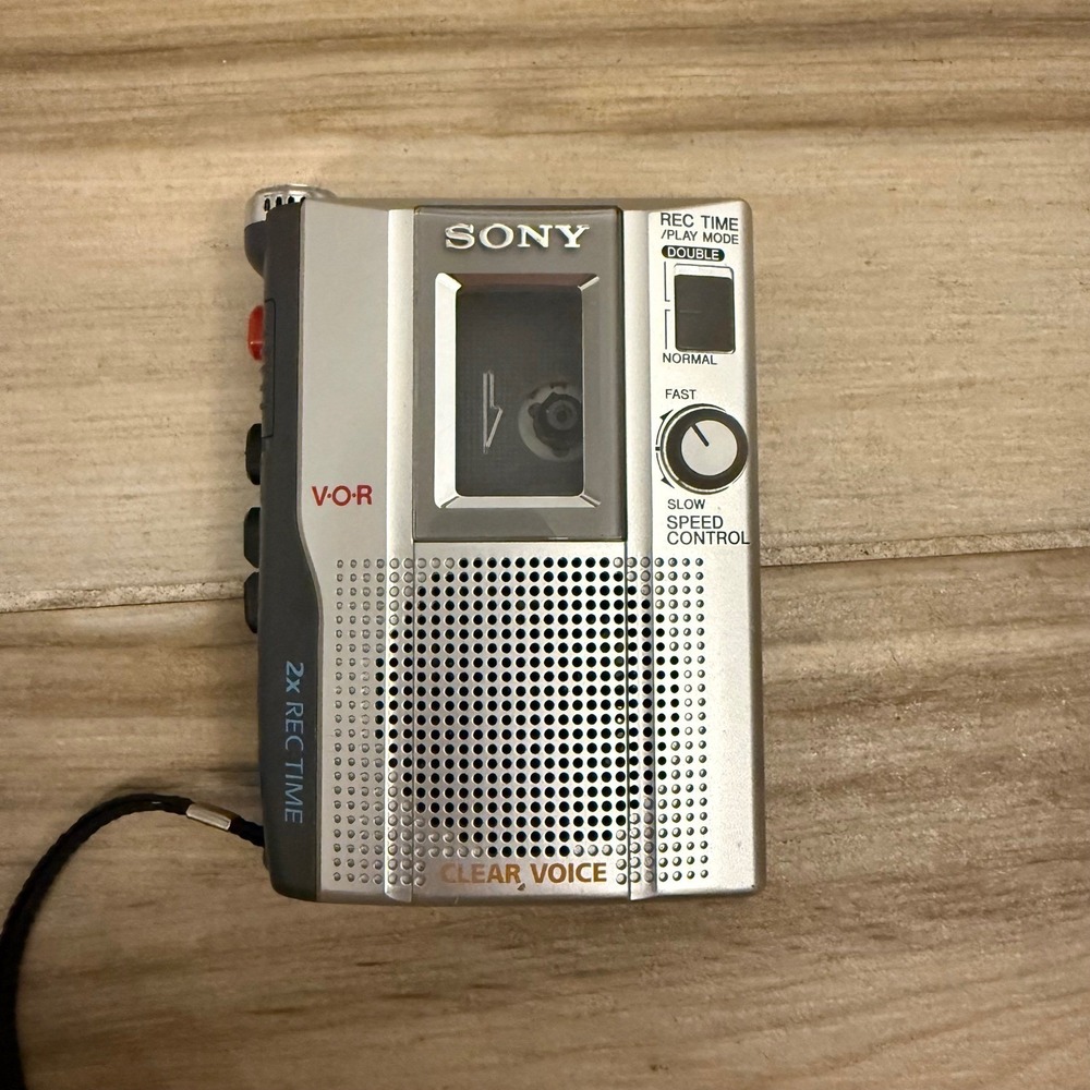 Sony TCM-200DV Handheld Standard Cassette Voice Recorder V-O-R Not Working